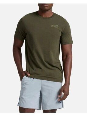NWT Puma Men's T-Shirt XXL Green Cotton Casual Crewneck Short Sleeve